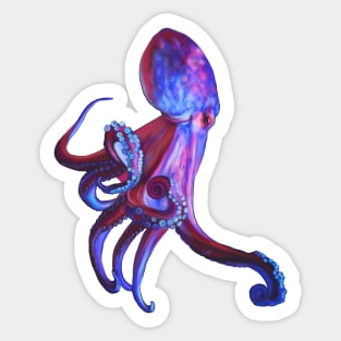 Electric blue octopus. Beautiful sea creature, Highly intelligent and beautiful too Sticker